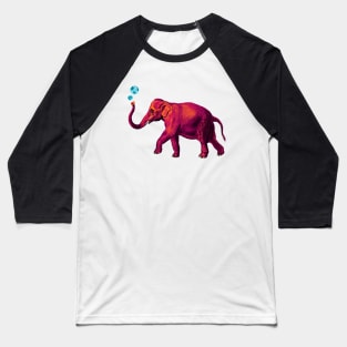 Pink Elephant on Parade Baseball T-Shirt